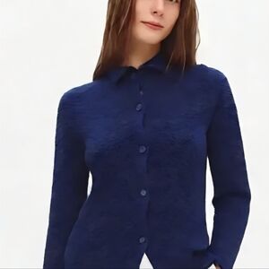 Dismero Elegant Navy Blue Women's Cardigan